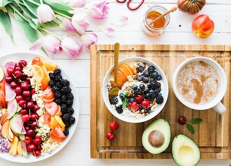 Home. berries and food